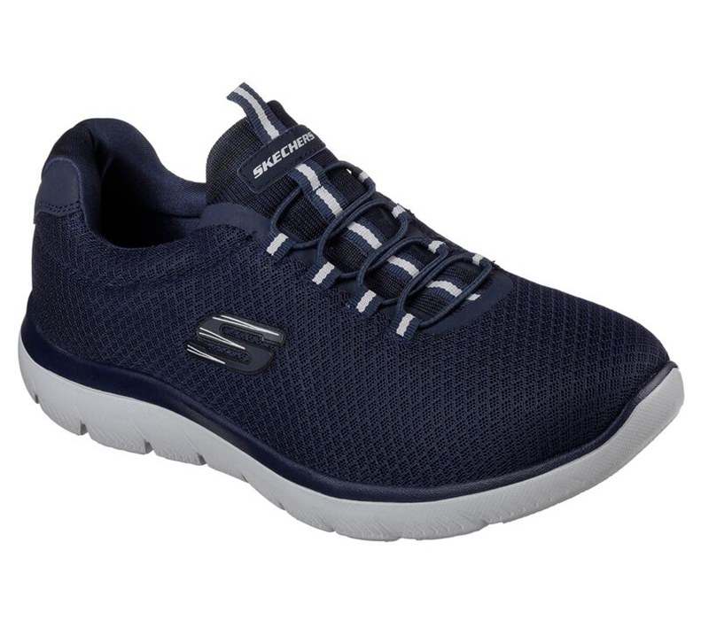 Skechers Herr Marinblå Slip On - Summits - Sverige (KDMJI-3641)